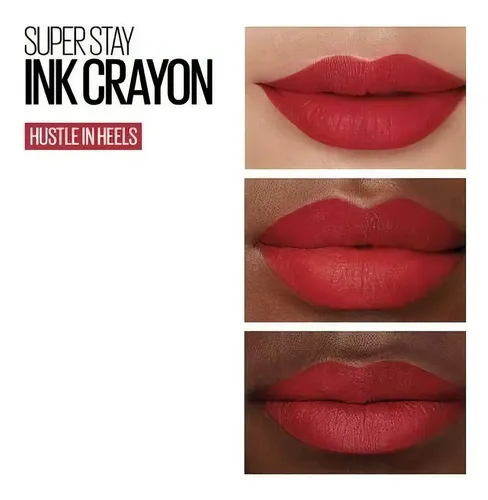 Labial Maybelline Super Stay Ink Crayon Mate Color Hustle in heels