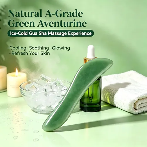 Herramienta Gua Sha Jade Verde Masaje Facial Y Muscular