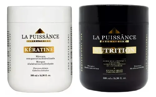 Kit Mascara Nutricion La Puissance Argan + Keratina 500ml