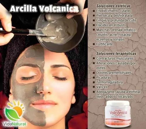 Arcilla Volcánica Calma Dolores Espalda Varices Piel Firme