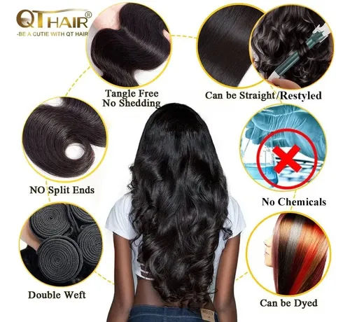 Extensiones De Cabello Humano Virgen Brasileño Qthair 12a On