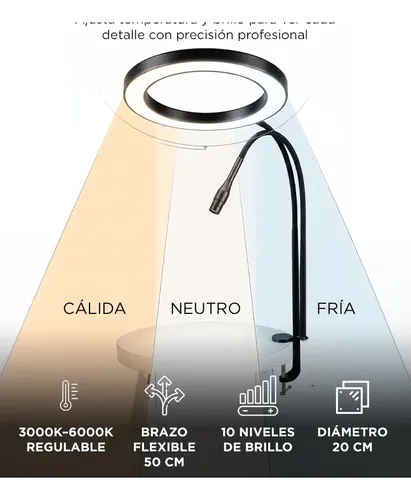 Lámpara Uv Led Gadnic Cabina Uñas Aro Luz Manicura Ajustable