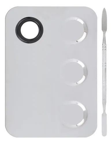 Placa Mezcladora Cosmética De Acero Inoxidable Para Maquilla