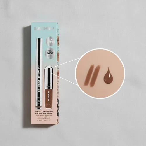 Sacheu Kit Delineador Labial Peel Off Hey-zel Y Nude Gloss