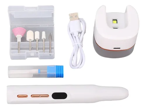 Lima Eléctrica Con Taladro De Uñas, Removedor Recargable |.