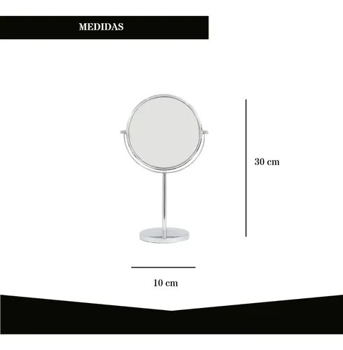 Espejo Reversible Con Pie Aumento X5