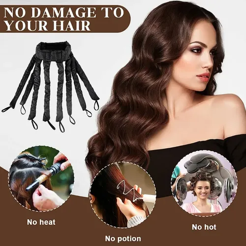 Curly Ondas Para Cabello Rizos Sin Calor Pulpo Rizador