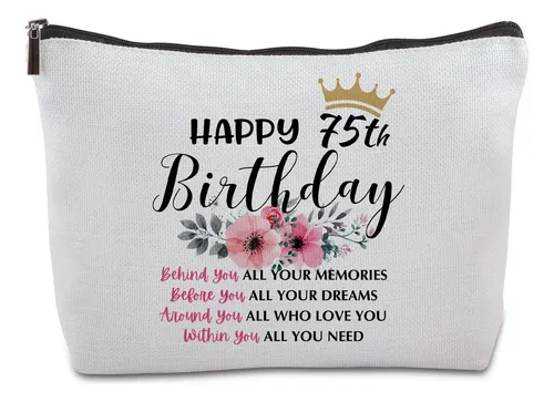 Bolsa De Maquillaje Cawnefil Para Regalo De 75 Cumpleaños Pa