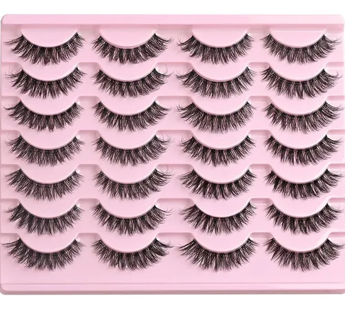 Pestañas Postizas Wispy Cat Eye Qunety 8-14 Mm 14 Pares
