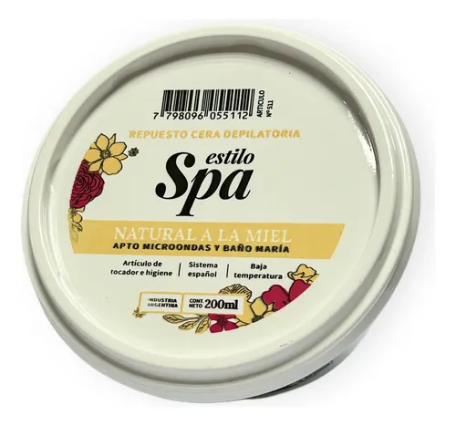 Cera Depilatoria Estilo Spa Pote X 200 Ml Natural A La Miel