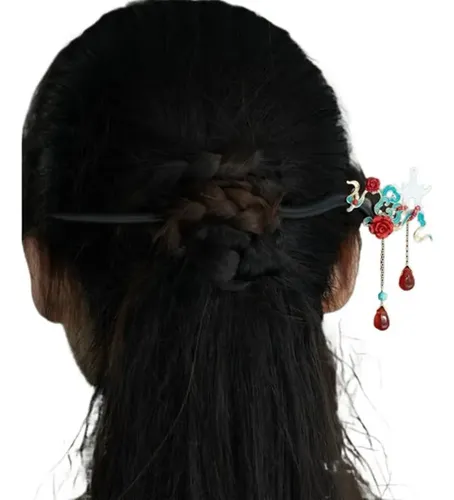 Broche De Pelo Recogido Inspirado En El Cloisonne Otonal Con