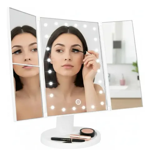 Espejo De Maquillaje Pantalla Táctil Luz Giratorio 180 Onica