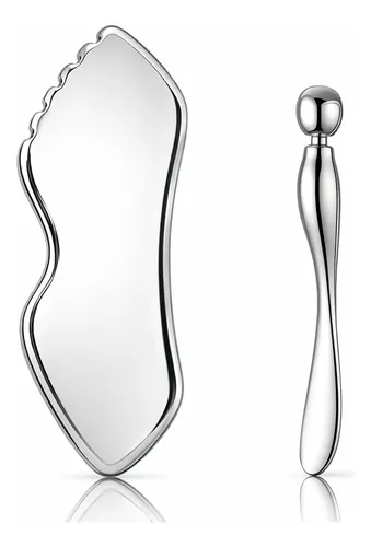 Set 2 Gua Sha Metal Facial Y Corporal Masajeador