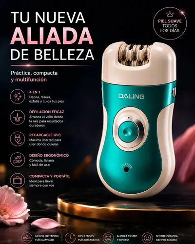 Depiladora Electrica Mujer 4 En 1 Zonas Intimas Recargable Mixto