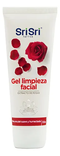 Gel De Limpieza Facial Sri Sri Extracto De Rosas Por 100ml.