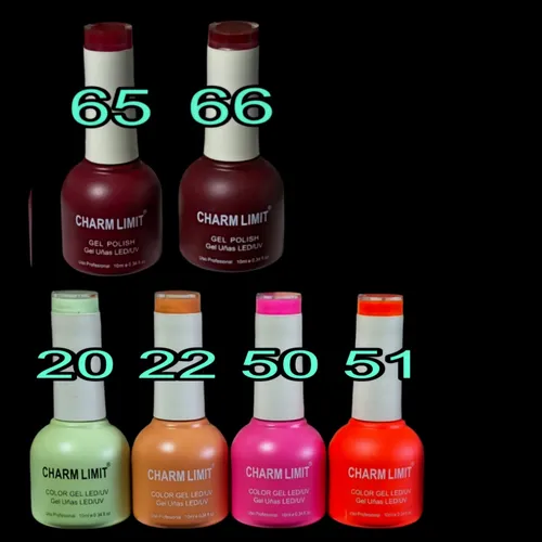 12 Esmaltes Semipermanentes Charm Limit 10 Mililitros Aproba
