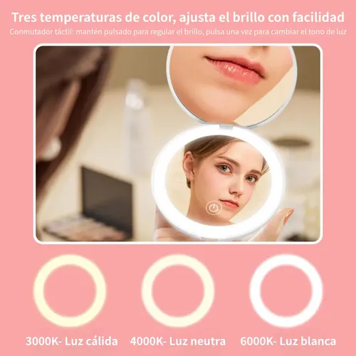 Espejo Portátil For Maquillaje, Espejo Maquillaje Led /s
