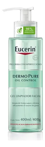 Eucerin Dermopure Oil Control Gel Limpiador X 400 Momento de aplicación Día/Noche Tipo de piel Grasa Volumen de la unidad 400 mL