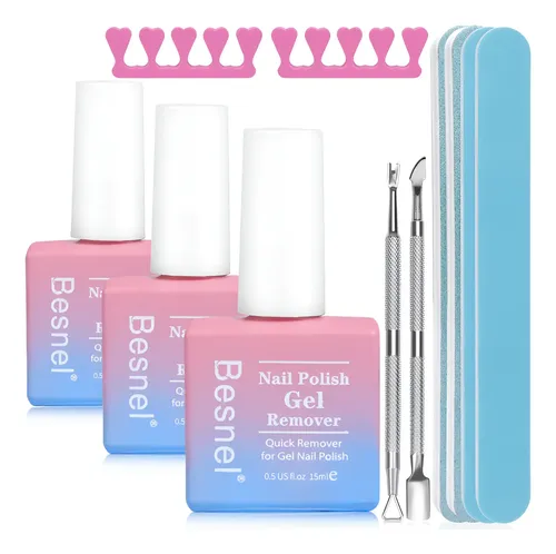 Removedor De Esmalte De Uñas De Gel, Paquete De 3