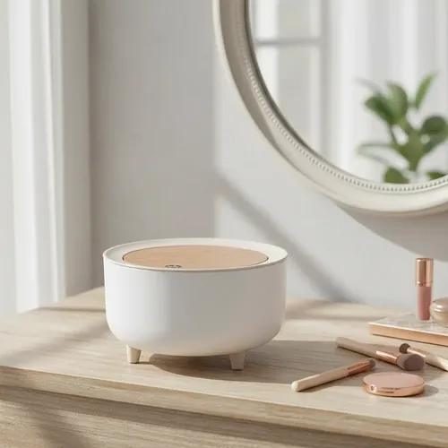 Portacosmeticos Organizador Multiuso Moderno Tapa Madera
