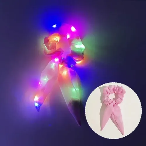 4 Gomas Led Luminosas Multicolor 3 Modos Fiesta Niñas