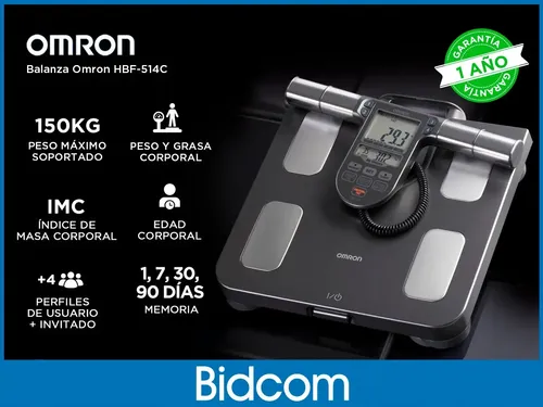 Balanza digital pediátrica Omron Balanza control HBF-514C negra, hasta 150 kg