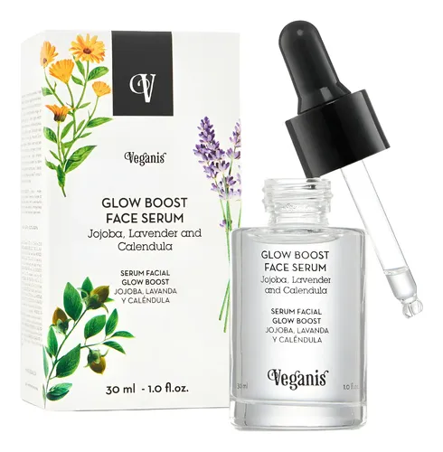 Veganis Serum Facial Glow Boost Jojoba Lavanda Calendula 30m