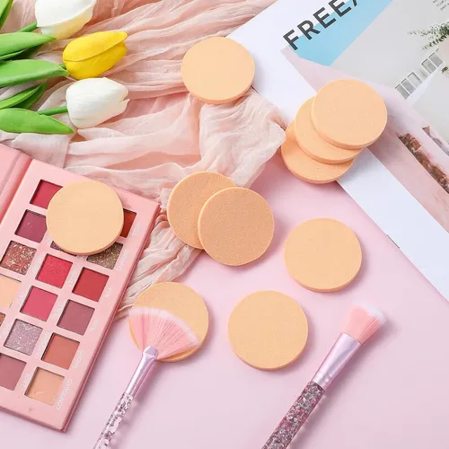 12 Pcs Esponjas De Maquillaje Redondas Para Rostro Esponja..