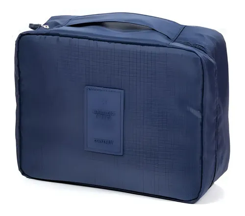 Neceser Bolso Porta Cosmeticos Maquillaje Organizador Viaje Color Azul