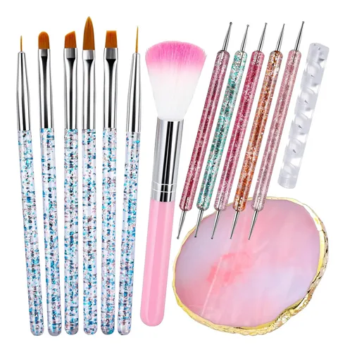 Kit Pinceles Y Herramientas Para Uñas Diseño Y Esmaltado