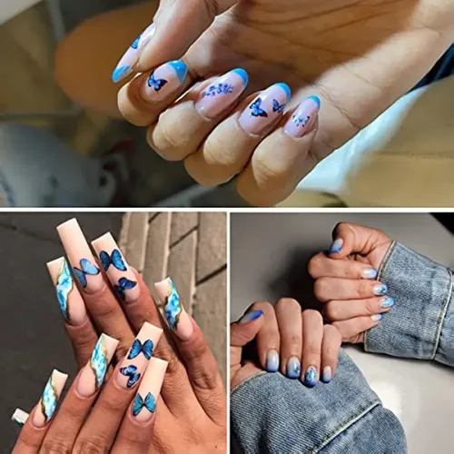 8hojas Mariposa Arte De Uñas Pegatinas Para Uñas De Acrílico