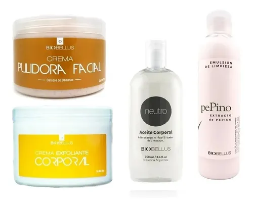 Kit Corporal Aceite Neutro + Exfoliantes + Emulsion Pepino