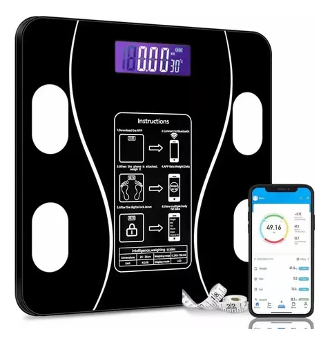 Balanza Digital Pirotech Inteligente con Bluetooth para Baño y App Celular