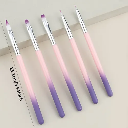 5 Marcadores De Gel Transparente Para Uñas