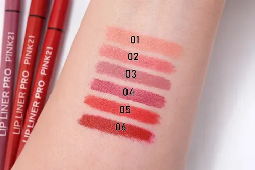 Delineador De Labios Pink21 Lip Liner Pro Larga Duración Color 01