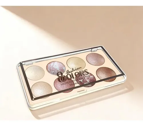 Paleta Baked Shimmer 8 Colores Champán Oro Maquillaje Ojos