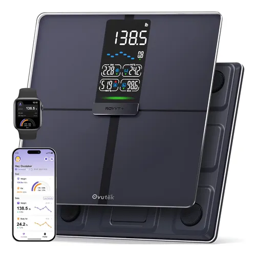 Báscula Digital Ovutek: Peso, Imc, Grasa, Músculo, 450lb