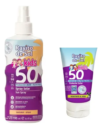 Rayito De Sol Protector Solar Kids Fps 50 195ml + Kids 30g