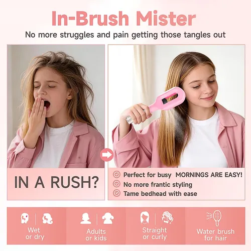 Mister Hair Brush – Cepillo Pulverizador De Niebla Y Polvo