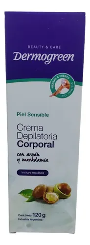 Crema Depilatoria Dermogreen Cuerpo 120ml Con Espatula