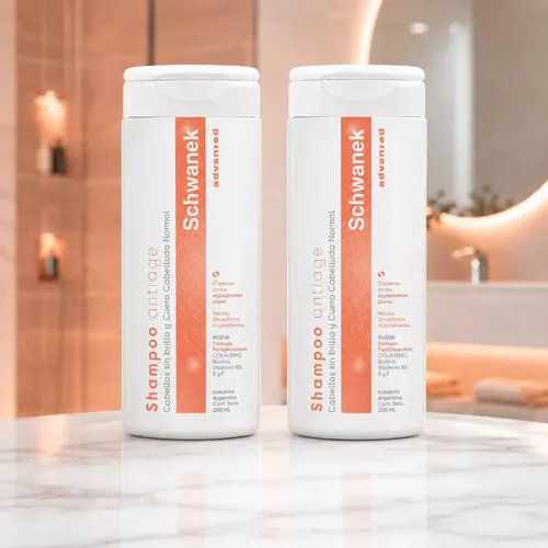 Shampoo X2 Schwanek Antiage Sin Sulfatos Con Colágeno