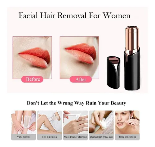 For Depiladora Facial Electrica Mini Con 2 Cabezales De