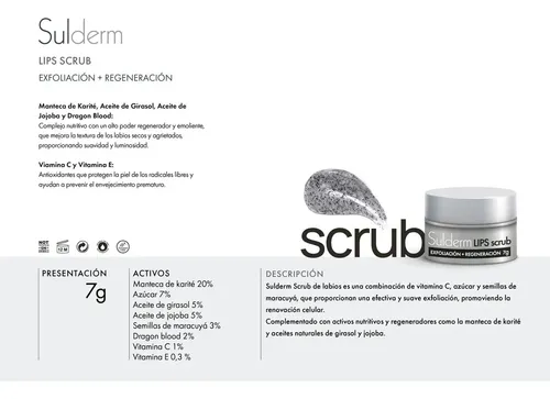 Lips Scrub Sulderm (Exfoliacion + Regeneracion)
