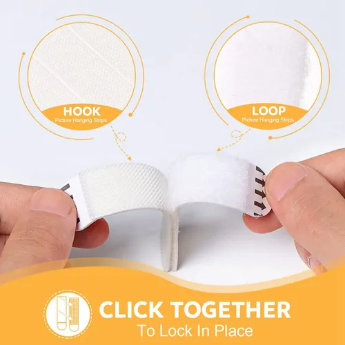 Tiras Adhesivas Para Colgar Cuadros, Resistentes, 48 Pares (