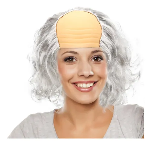 Peluca Calva Divertida For Hombre Mayor, Peluca De Cosplay,