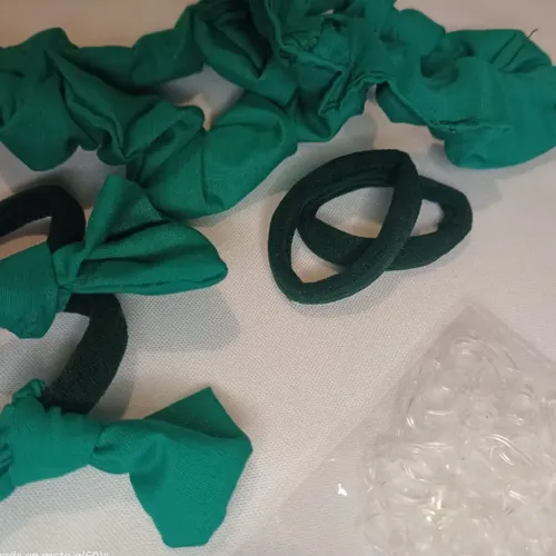 Combo Accesorios Para El Pelo Escolar Moda Nenas Color Verde
