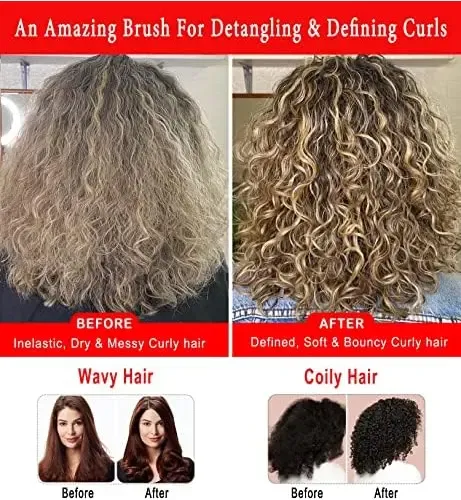 Cepillo Para Cabello Rizado, Peinar, 9 Filas Z