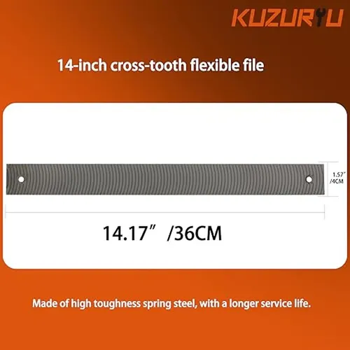 Lima Kuzuryu De Doble Cara, Flexible, Plana Y Gruesa, De 14
