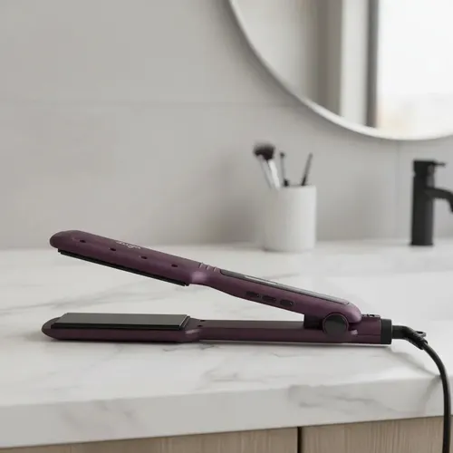 Planchita De Pelo Duga Sw-207 Color Bordo Metallic