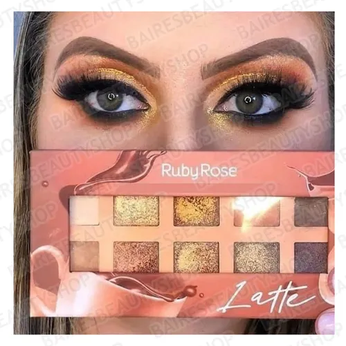 Paleta De Sombras Latte Tonos Nude Maquillaje Ruby Rose